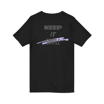 Keep It Simple V-Neck Tee — Minimalist Motivational Graphic T-Shirt