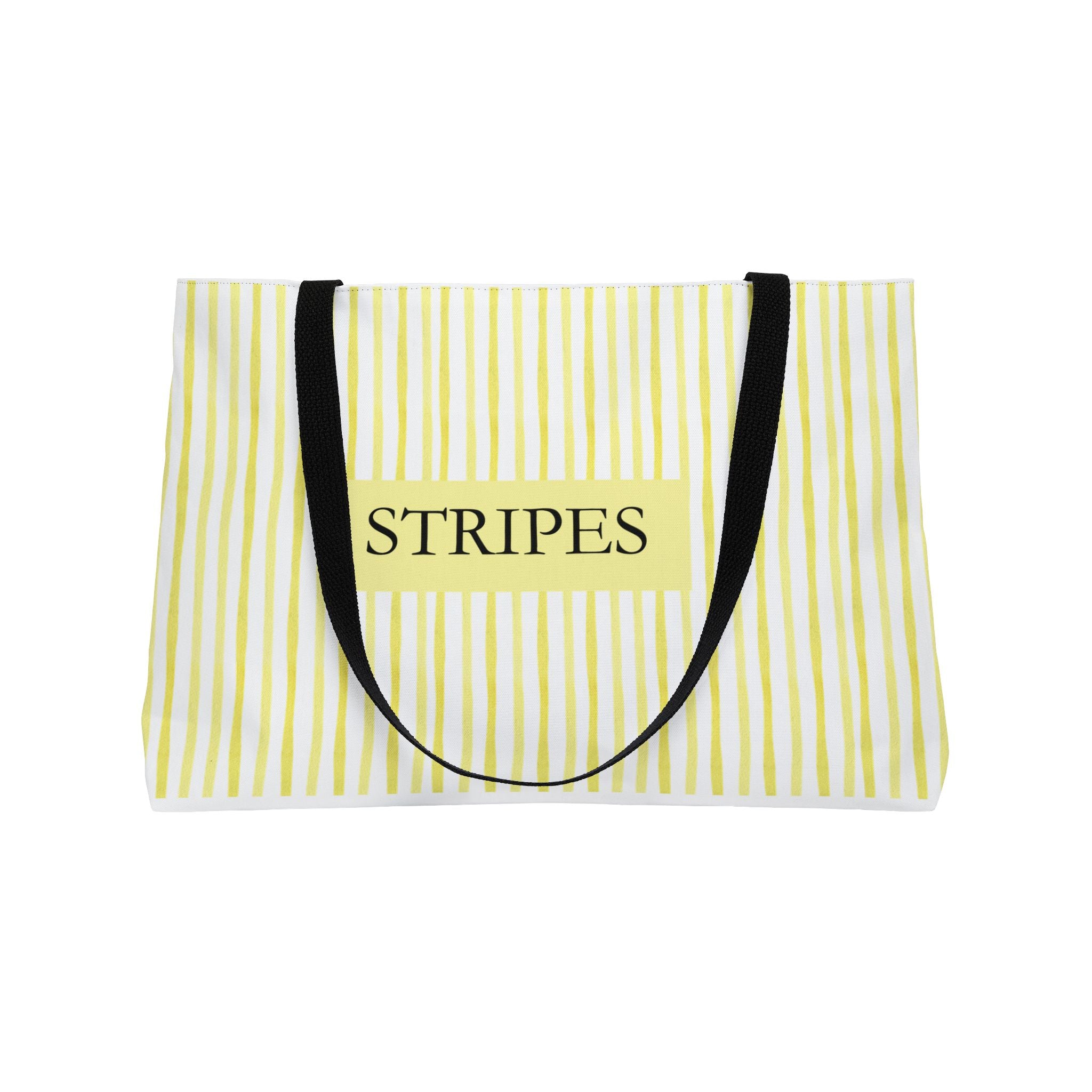 Yellow Striped Weekender Tote Bag — 'STRIPES' Beach & Travel Carryall