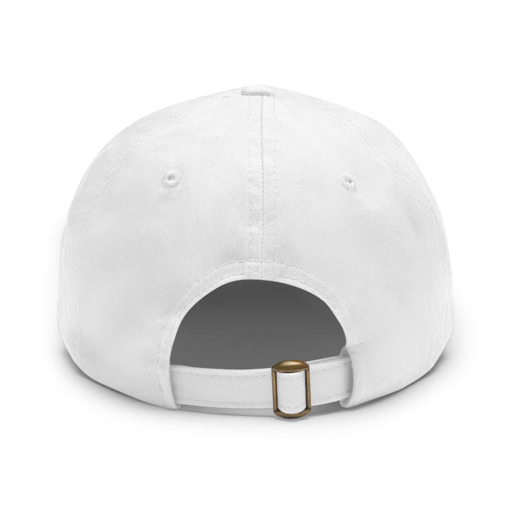 Abstract Pastel Cloud Dad Hat with Round Leather Patch