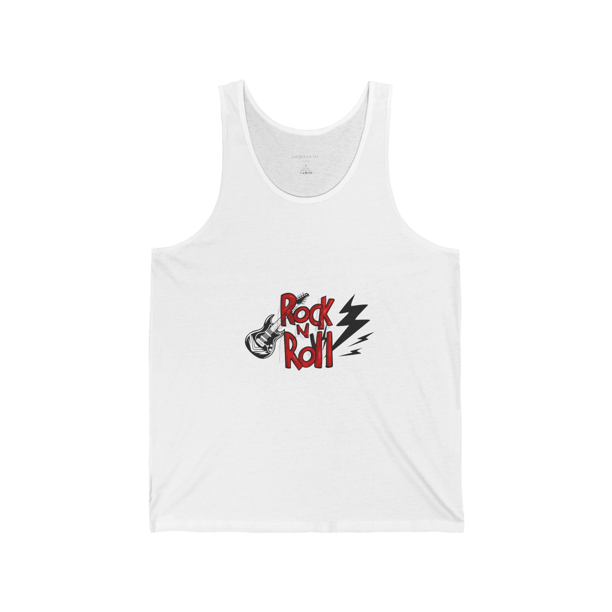 Rock N Roll Tank Top — Vintage Guitar Lightning Graphic Tank
