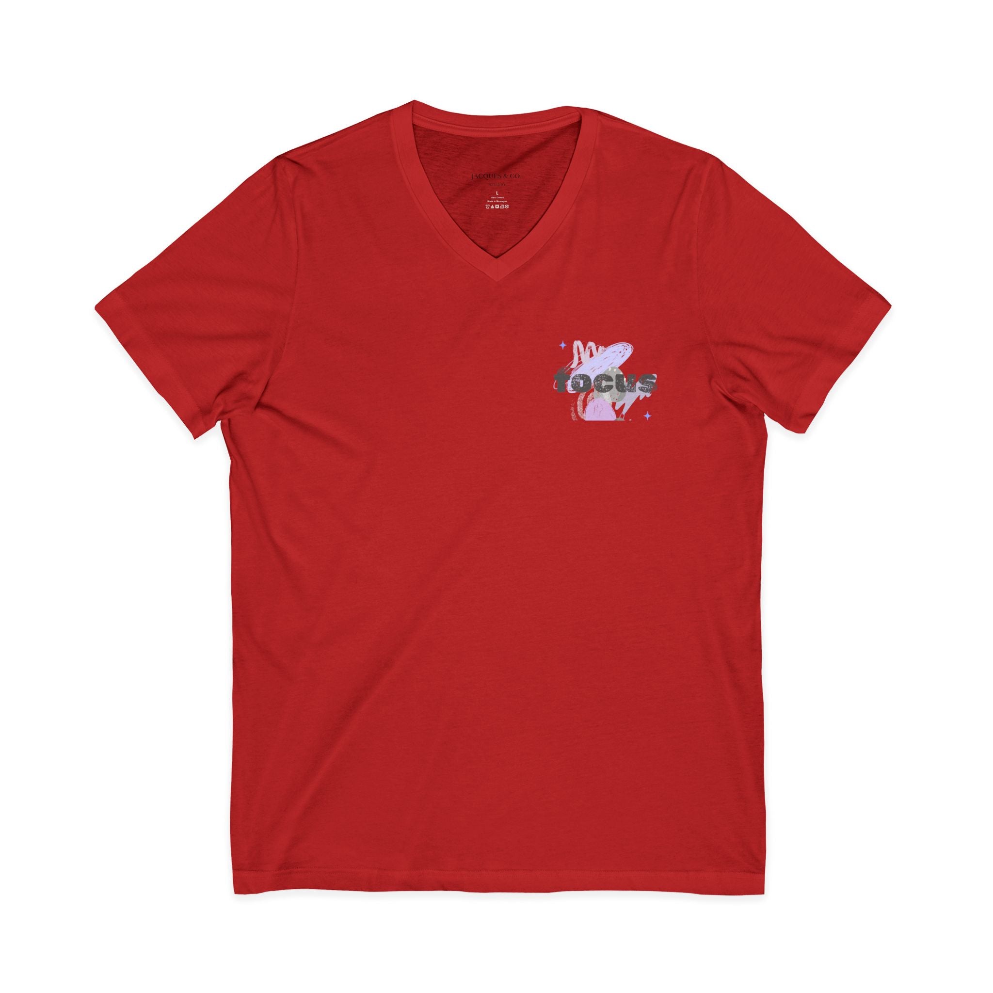 Keep It Simple V-Neck Tee — Minimalist Motivational Graphic T-Shirt