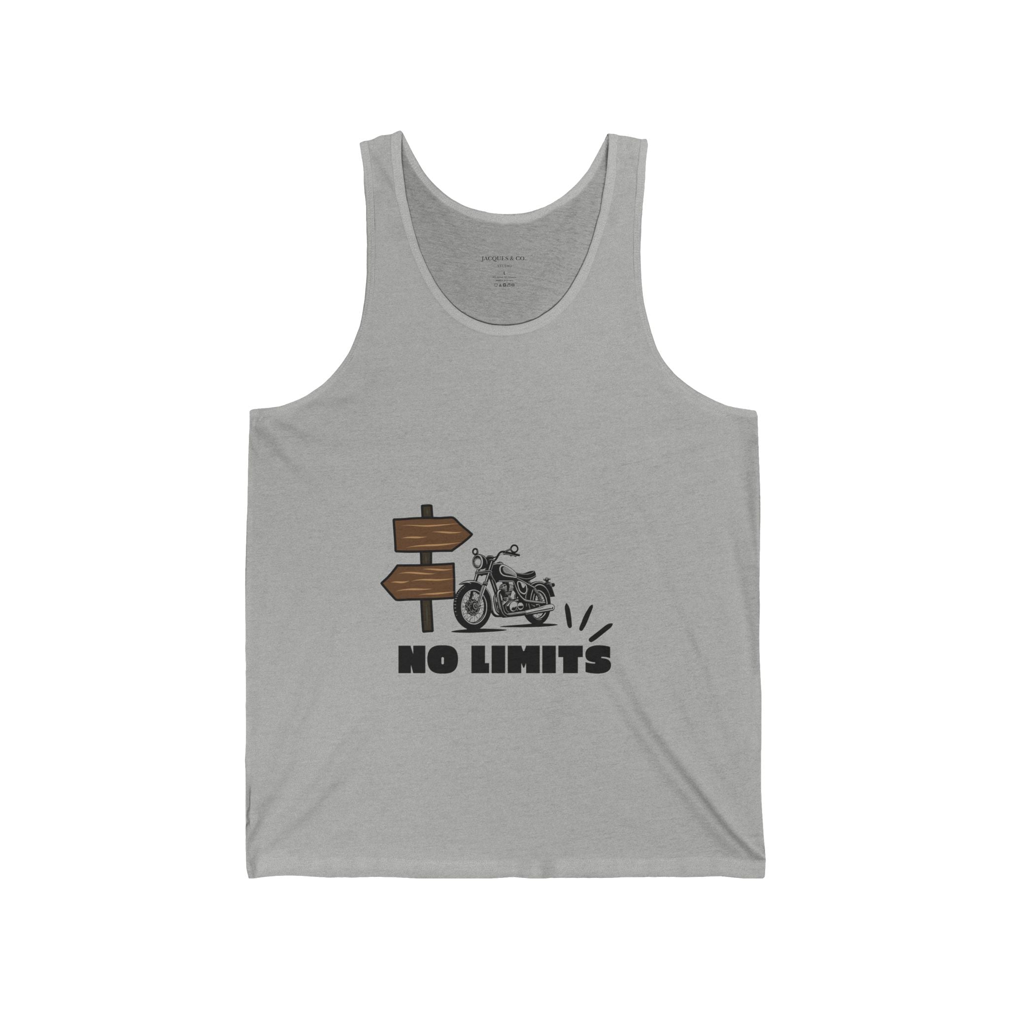 No Limits Motorcycle Tank Top — Biker Road Trip Graphic Tank