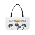 Weekender Tote Bag — "Lovin' Summer" Palm Tree Beach Tote