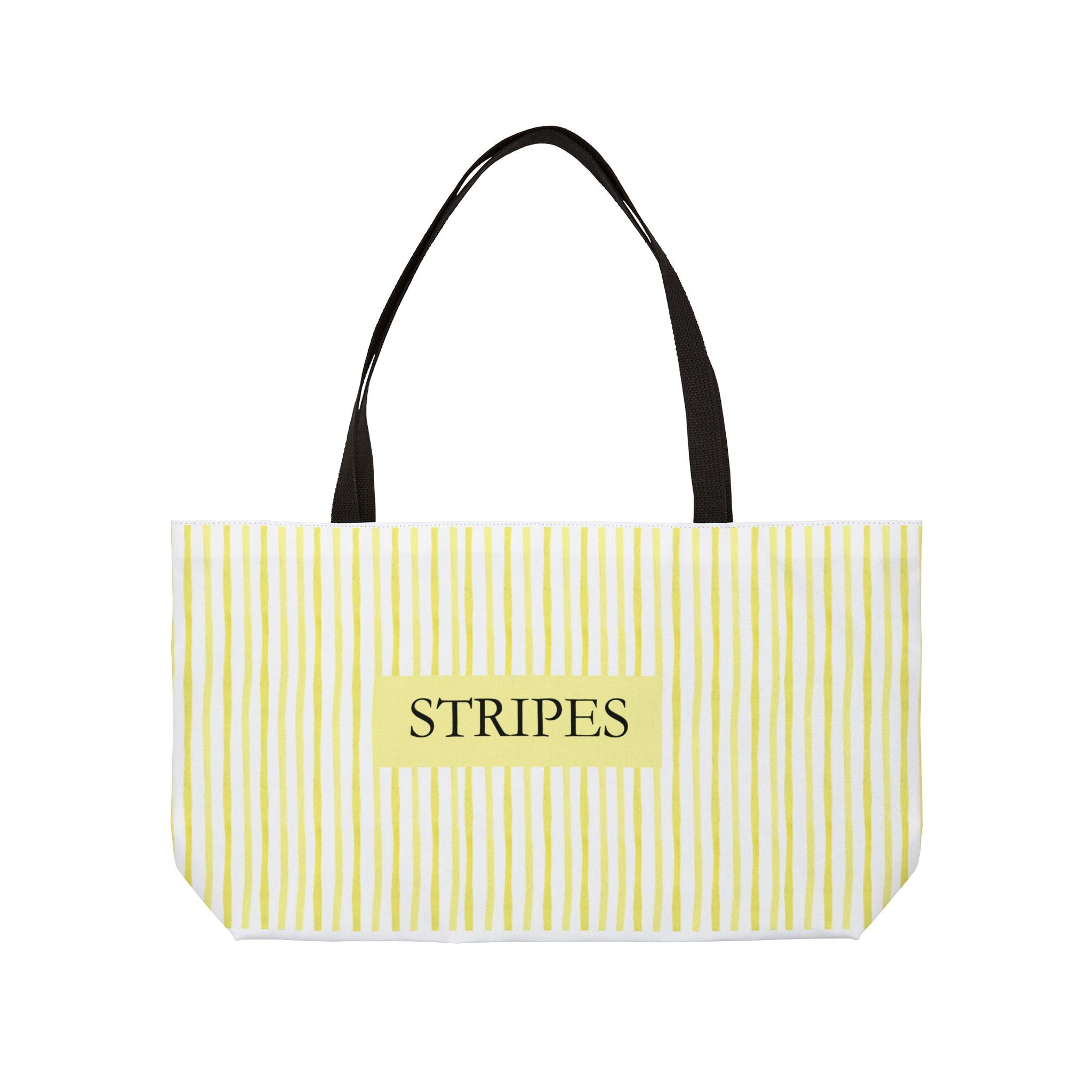 Yellow Striped Weekender Tote Bag — 'STRIPES' Beach & Travel Carryall