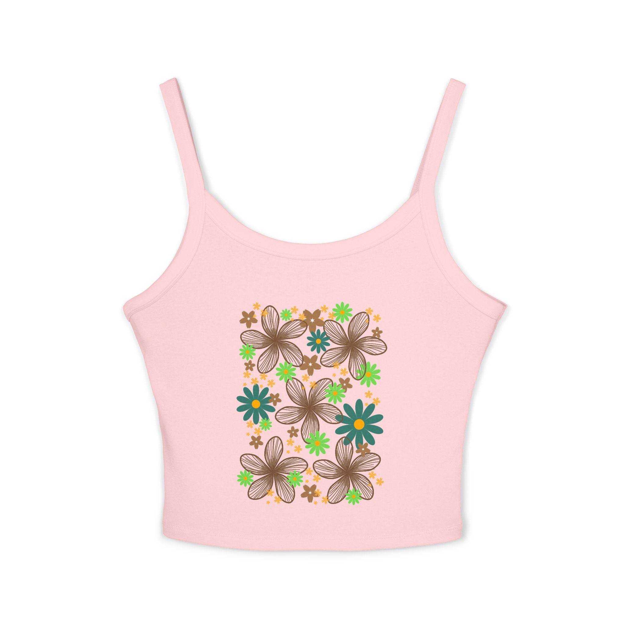 Floral Retro Garden Crop Tank