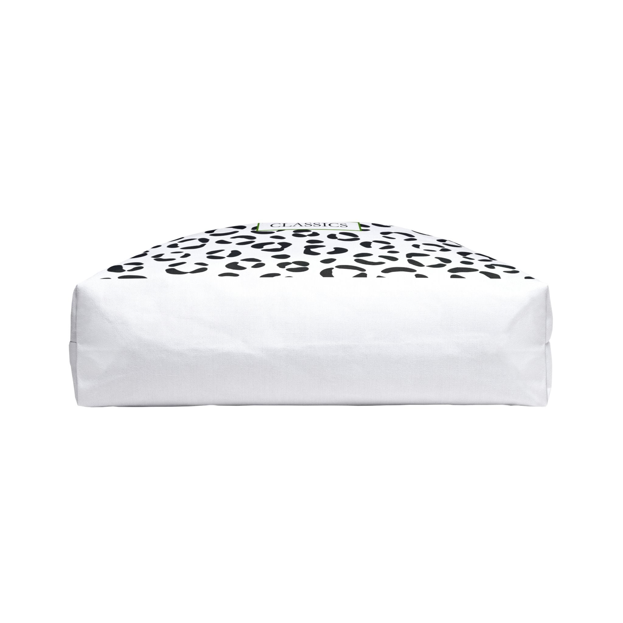 Classic Leopard Weekender Tote Bag — Black & White Animal Print Travel Bag