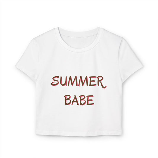 Summer Babe Women's Baby Tee — Cute Cropped Graphic Tee