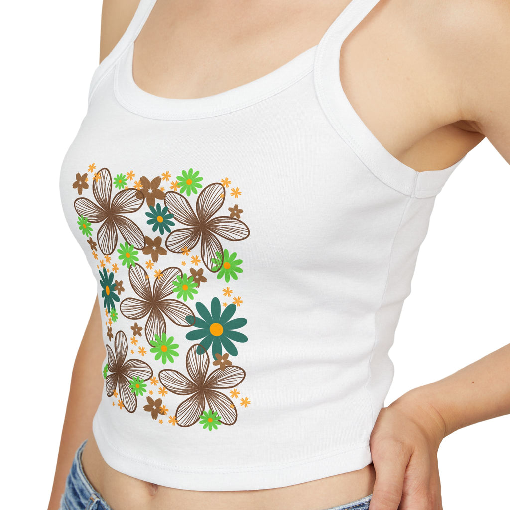 Floral Retro Garden Crop Tank
