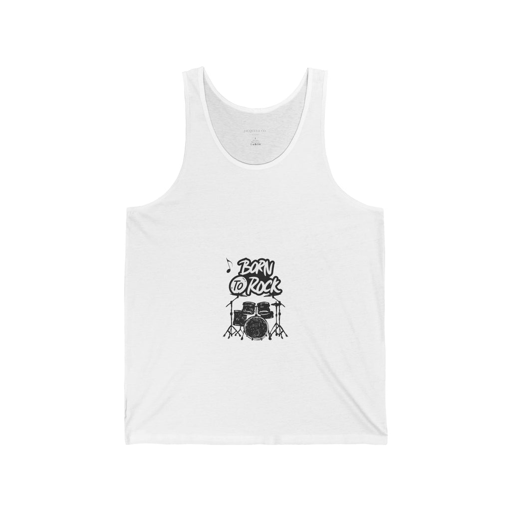 Born to Rock Drum Set Tank Top — Graphic Music Lover Tee