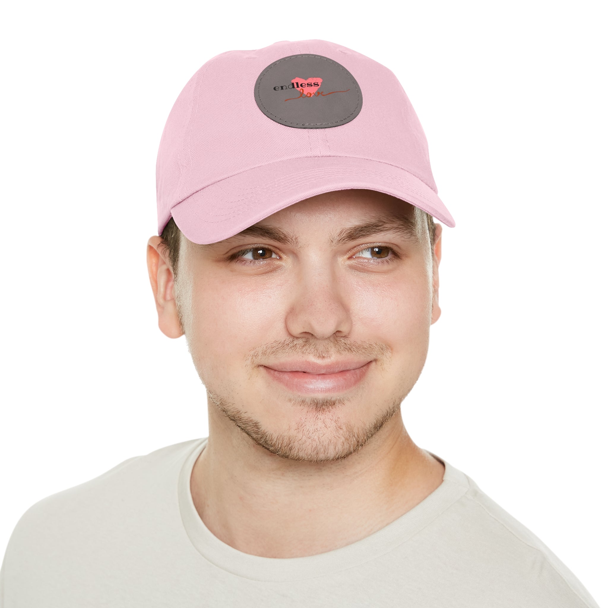 Leather Patch Dad Hat — Heartbeat 'endless' Design