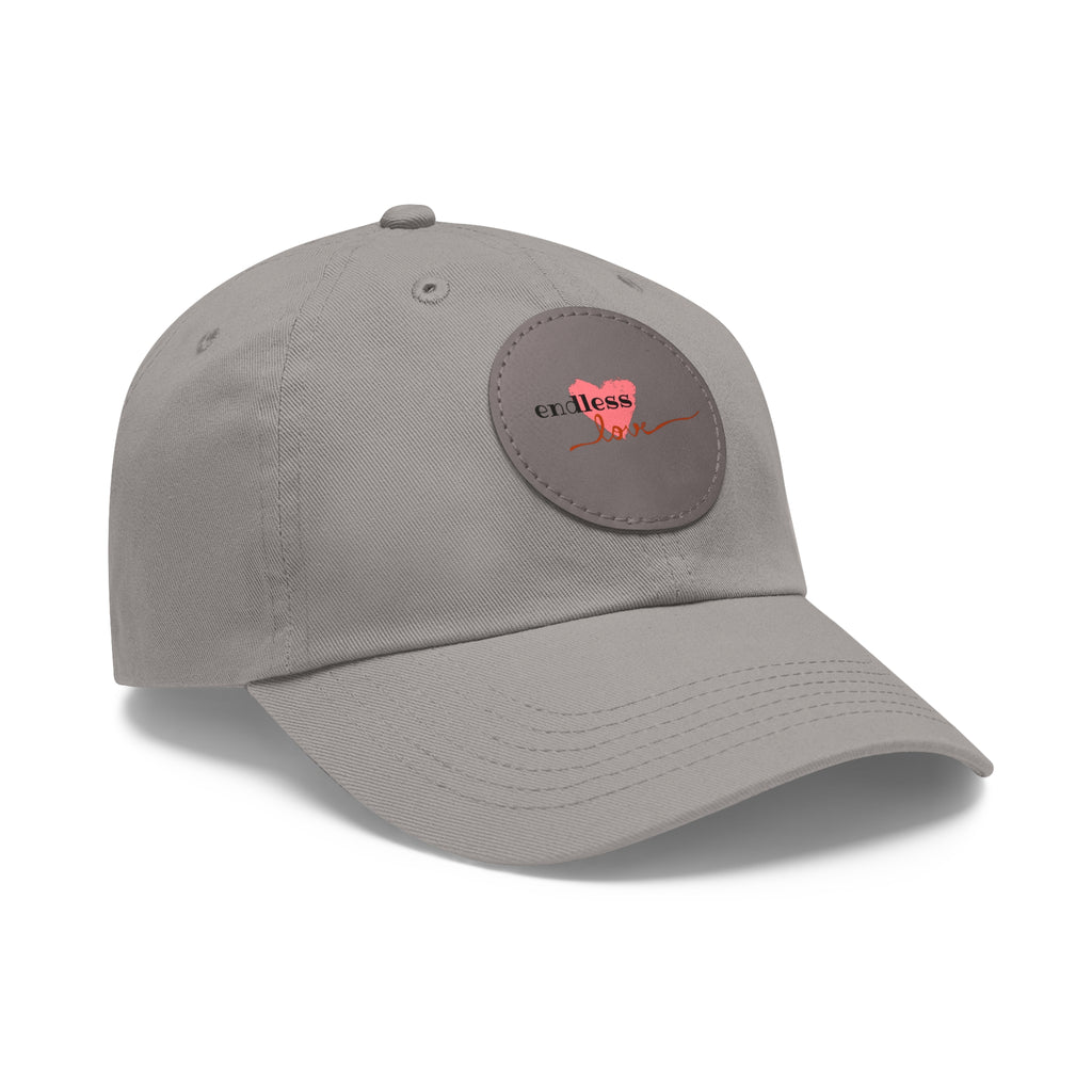 Leather Patch Dad Hat — Heartbeat 'endless' Design