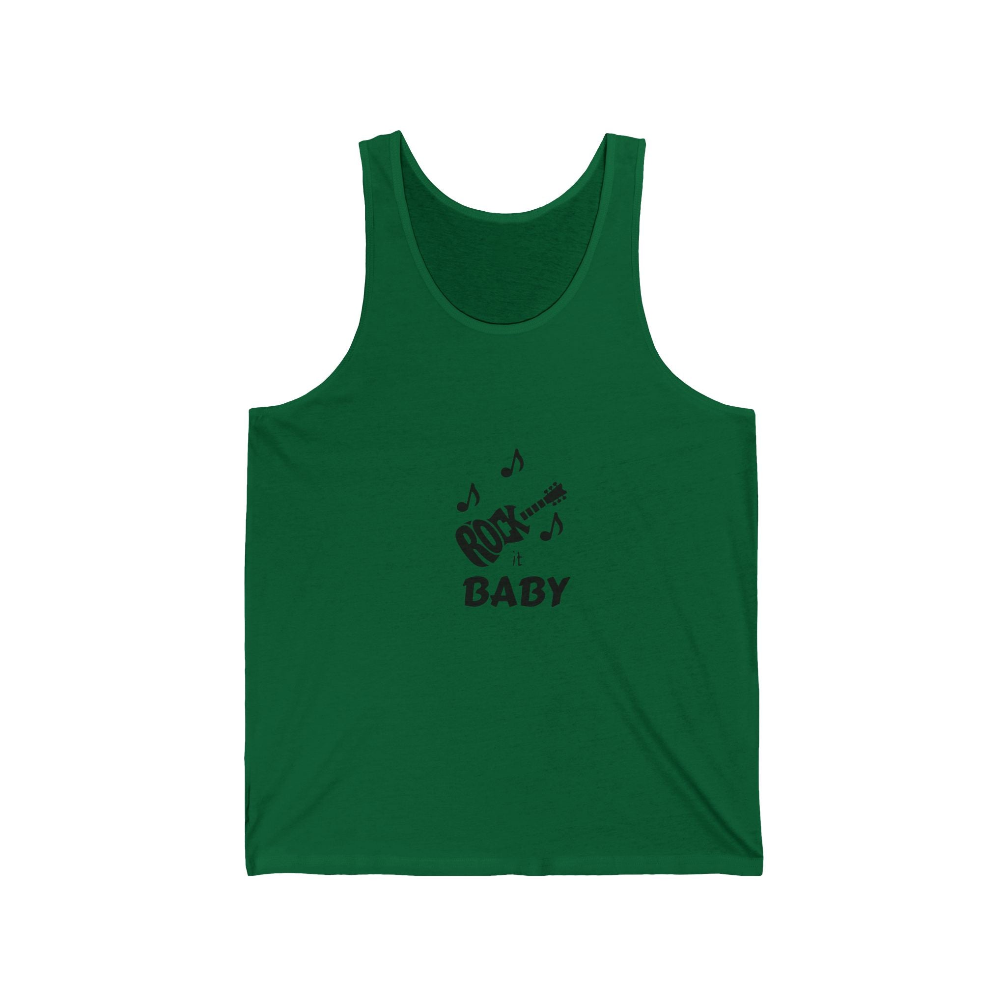 Rock Baby Tank Top — Music Note Graphic Unisex Jersey Tank