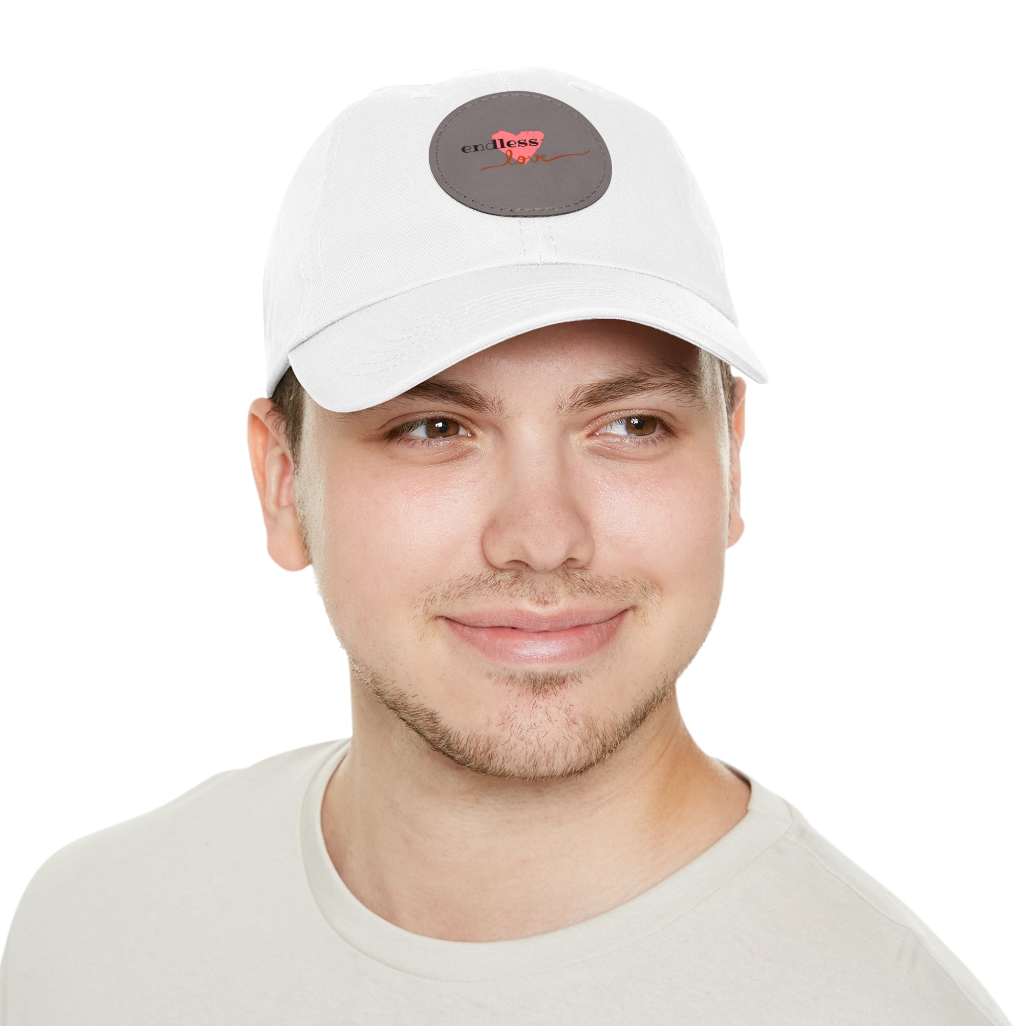 Leather Patch Dad Hat — Heartbeat 'endless' Design