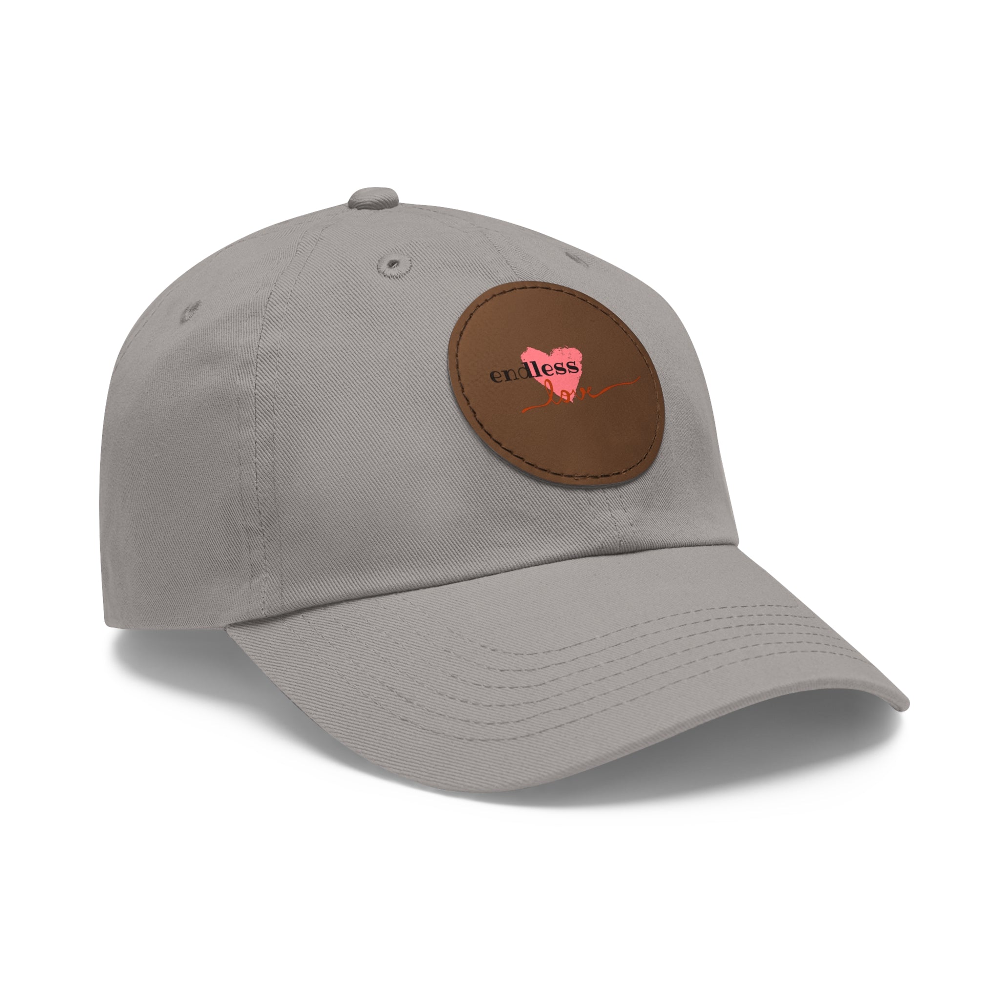 Leather Patch Dad Hat — Heartbeat 'endless' Design