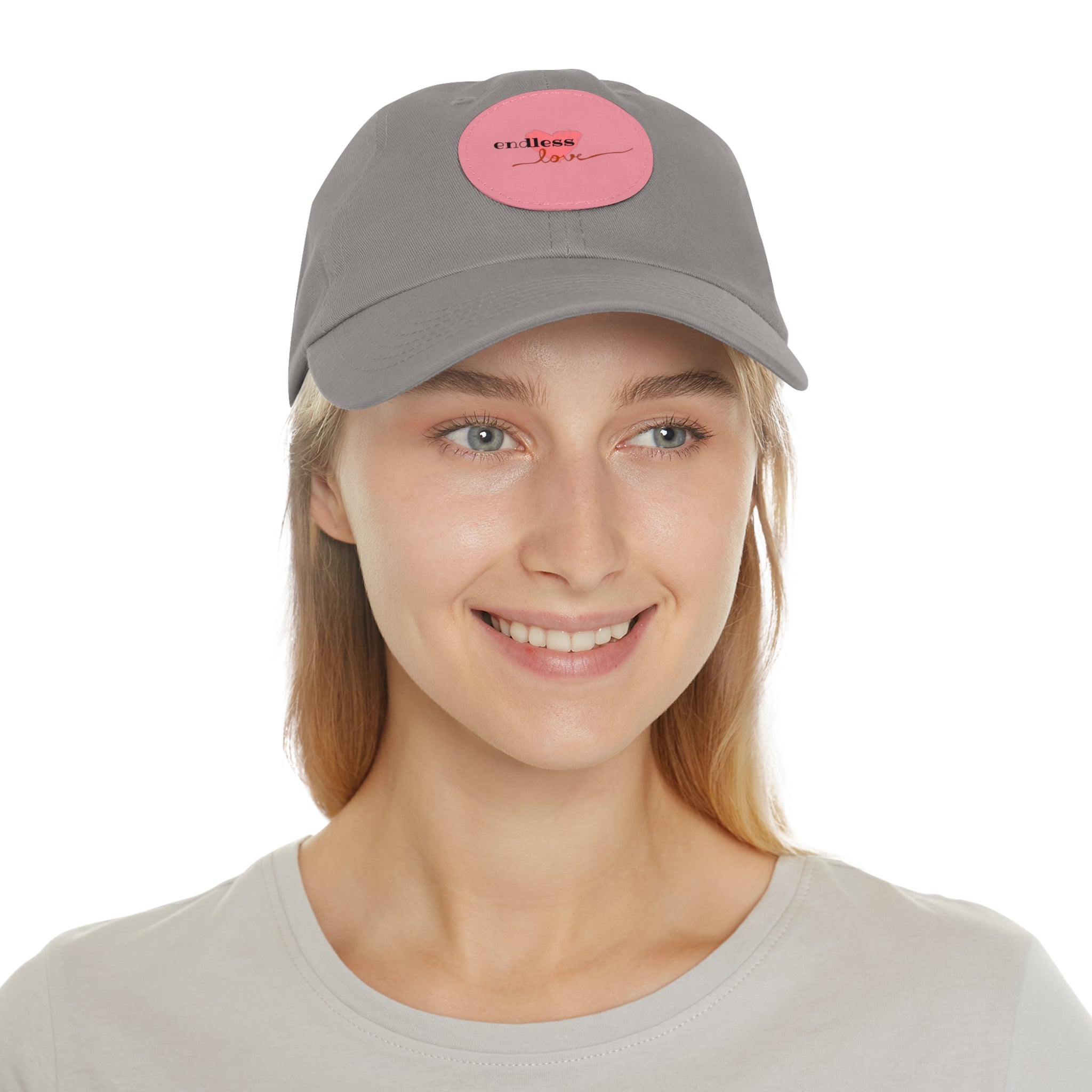 Leather Patch Dad Hat — Heartbeat 'endless' Design