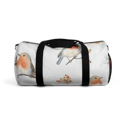 Bird Print Duffel Bag — Watercolor Robin Travel Bag