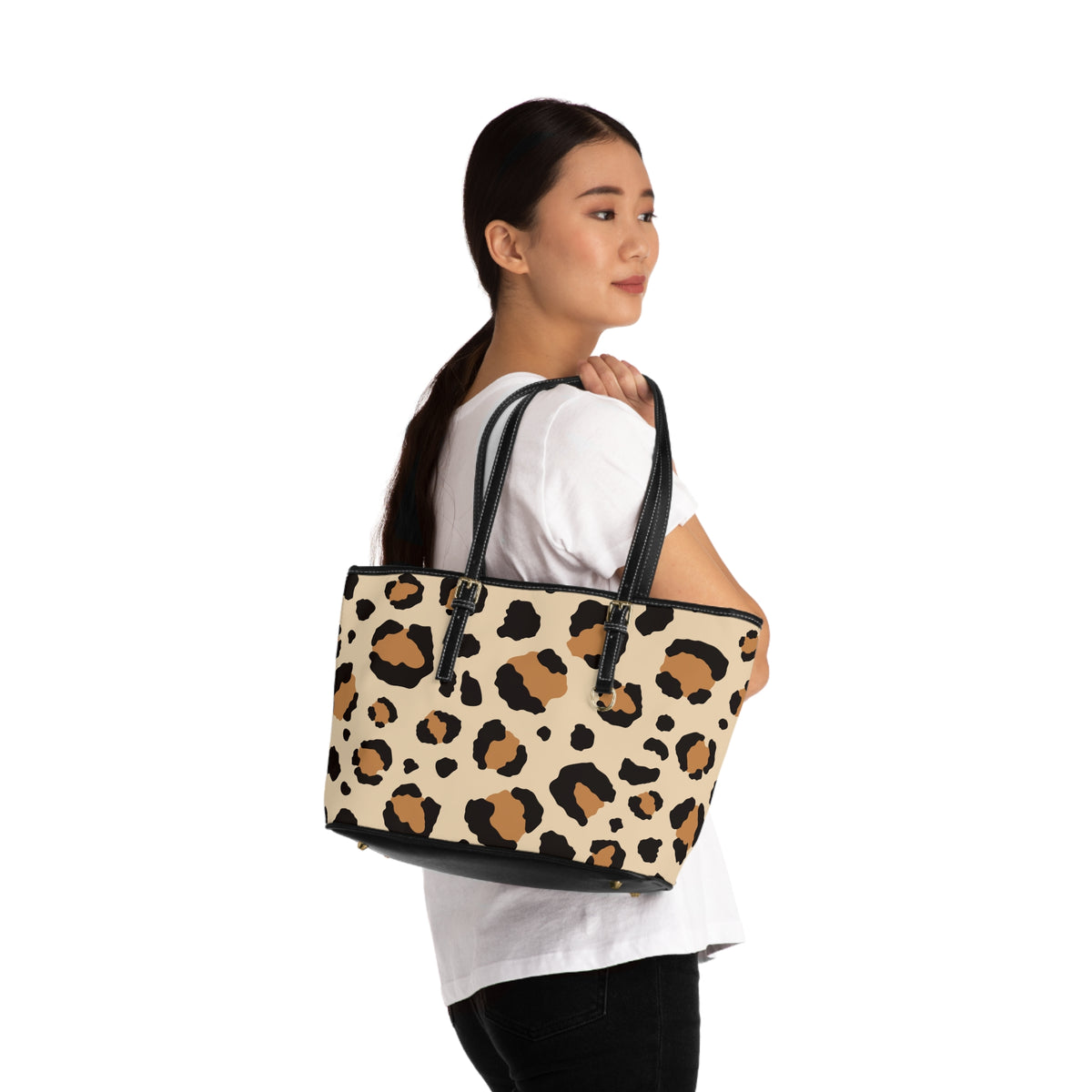 Leopard Print PU Leather Shoulder Bag