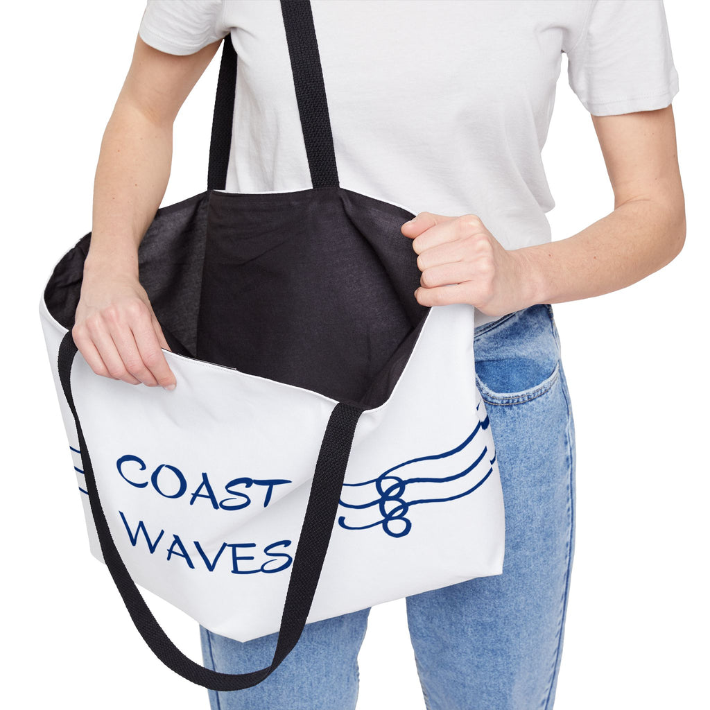 Coast Waves Weekender Tote Bag — Coastal Beach Canvas Travel Tote