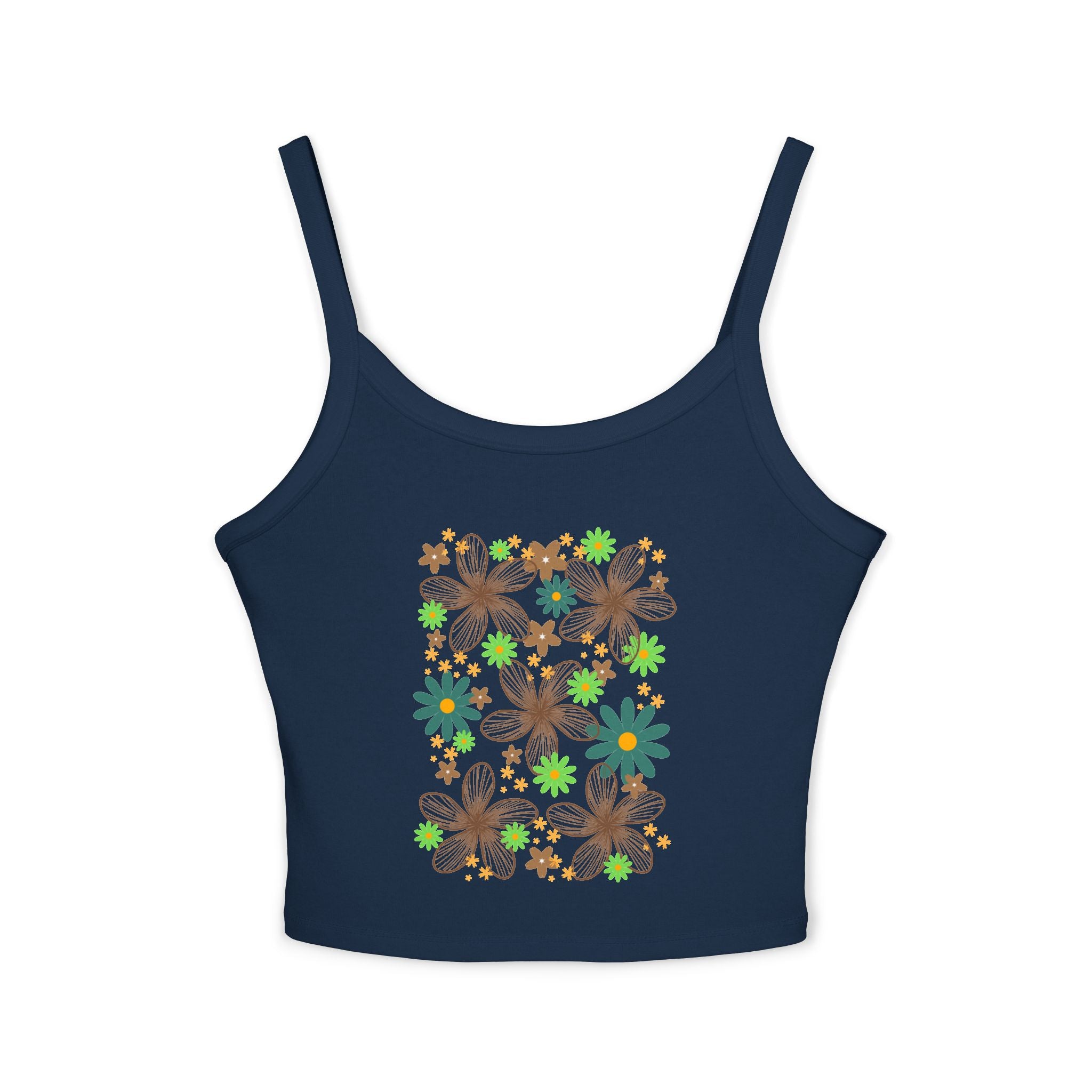 Floral Retro Garden Crop Tank
