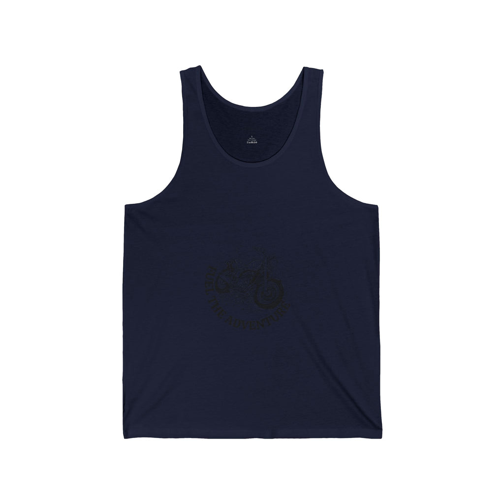 Adventure Motorcycle Tank Top — "Fuel the Adventure" Graphic