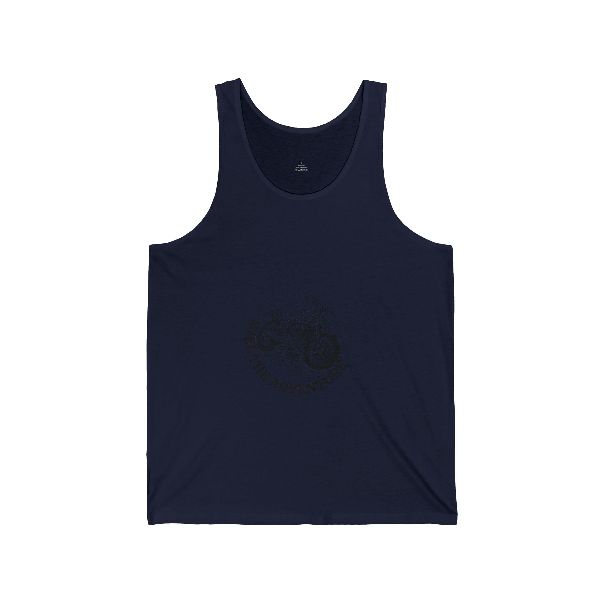 Adventure Motorcycle Tank Top — "Fuel the Adventure" Graphic