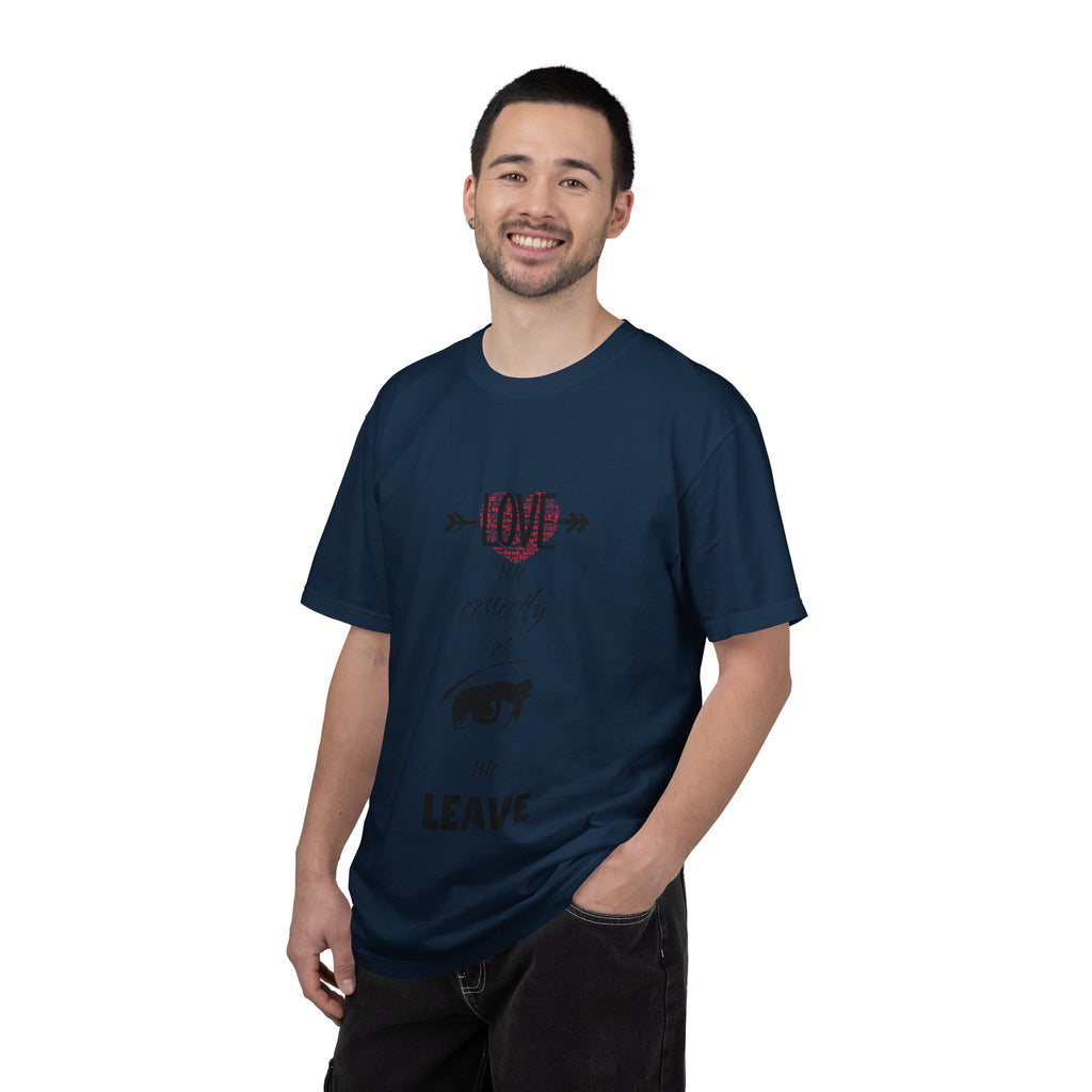 T-Shirt — "Love Me Correctly or Me Leave" Graphic Tee (Eye Illustration)