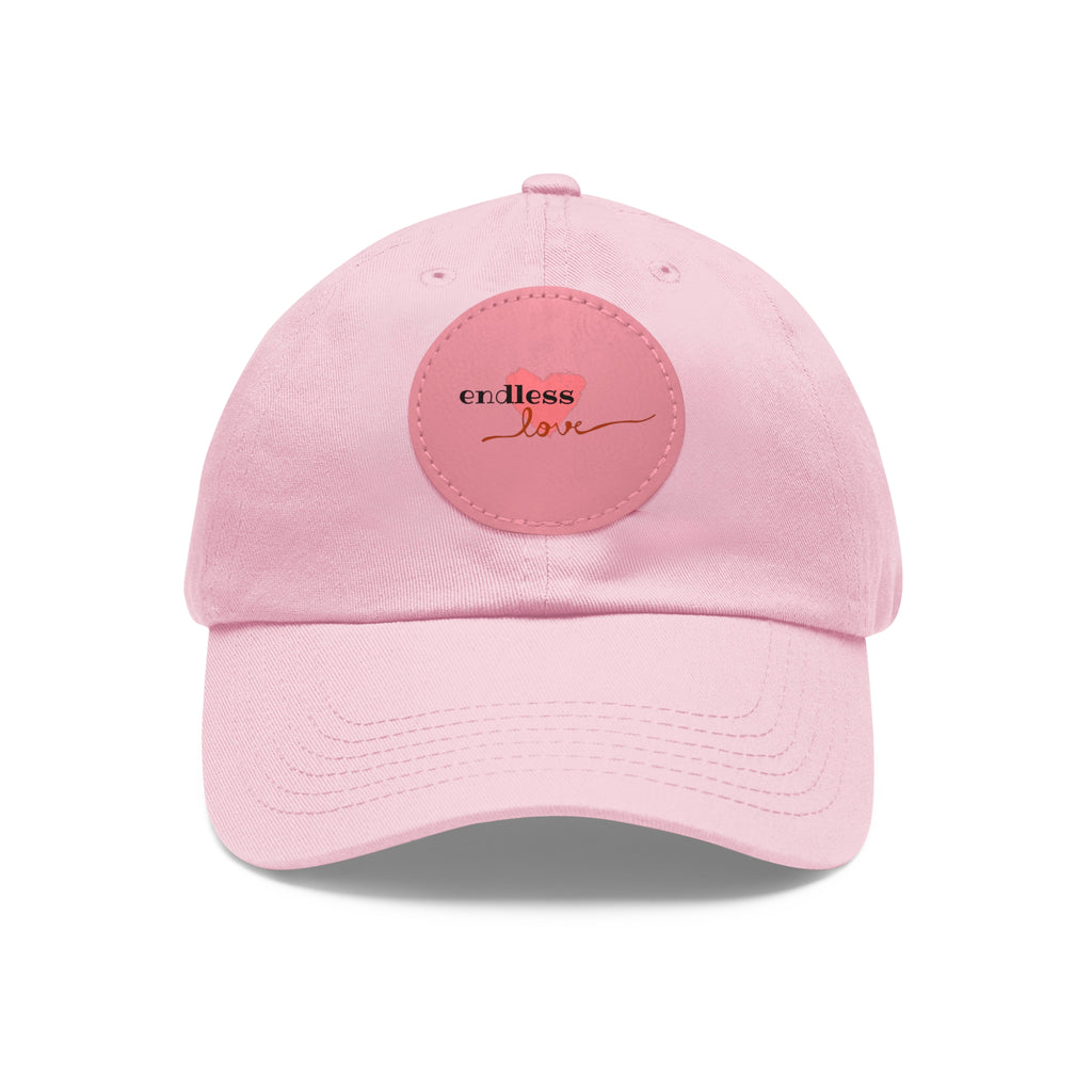 Leather Patch Dad Hat — Heartbeat 'endless' Design