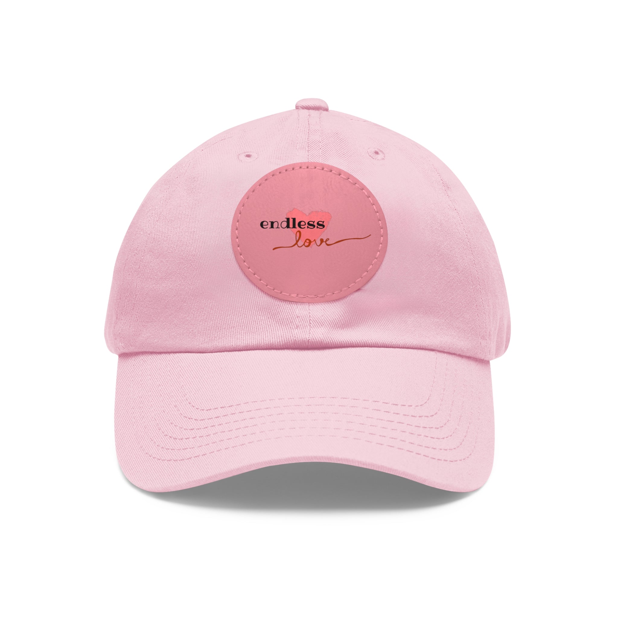 Leather Patch Dad Hat — Heartbeat 'endless' Design
