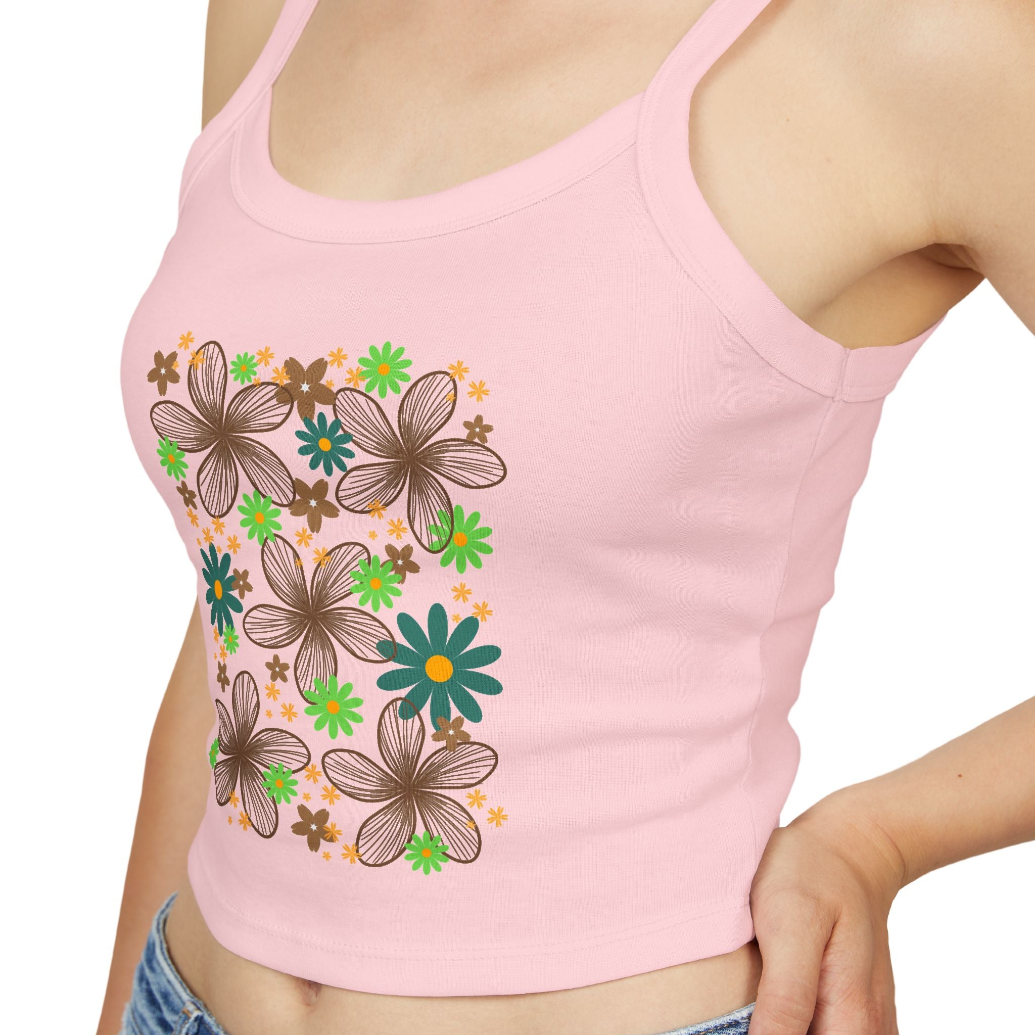 Floral Retro Garden Crop Tank