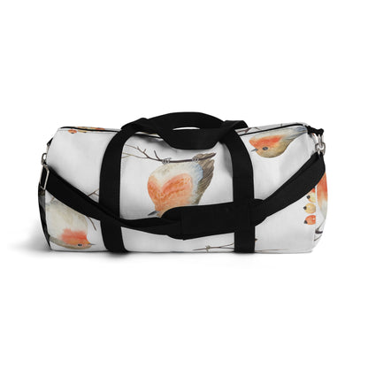 Bird Print Duffel Bag — Watercolor Robin Travel Bag
