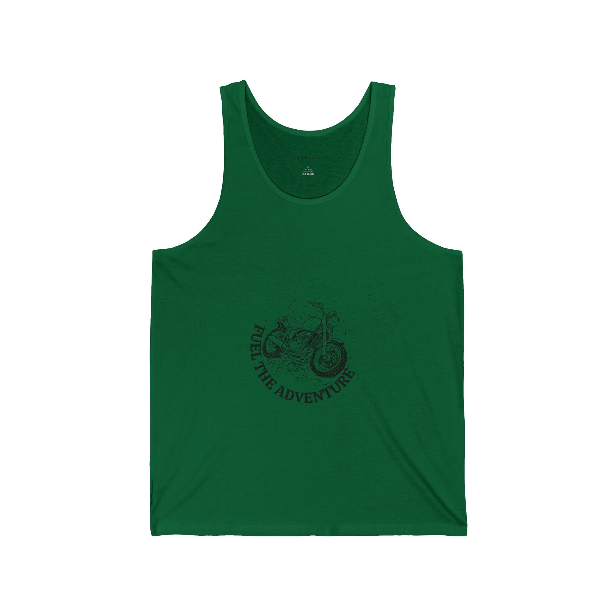 Adventure Motorcycle Tank Top — "Fuel the Adventure" Graphic