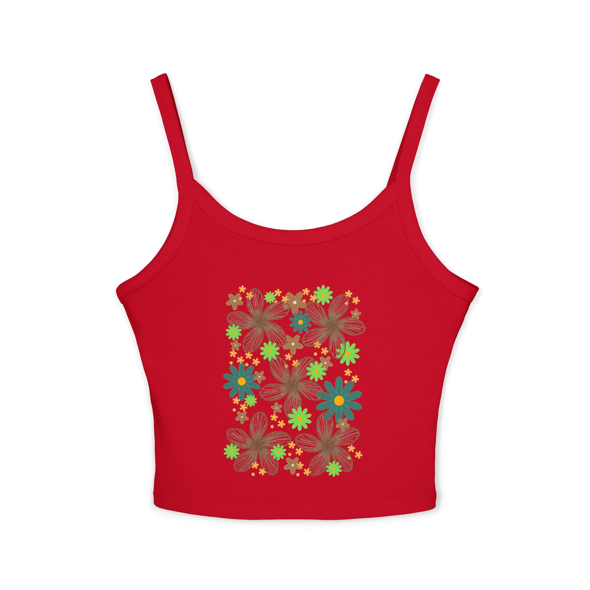 Floral Retro Garden Crop Tank