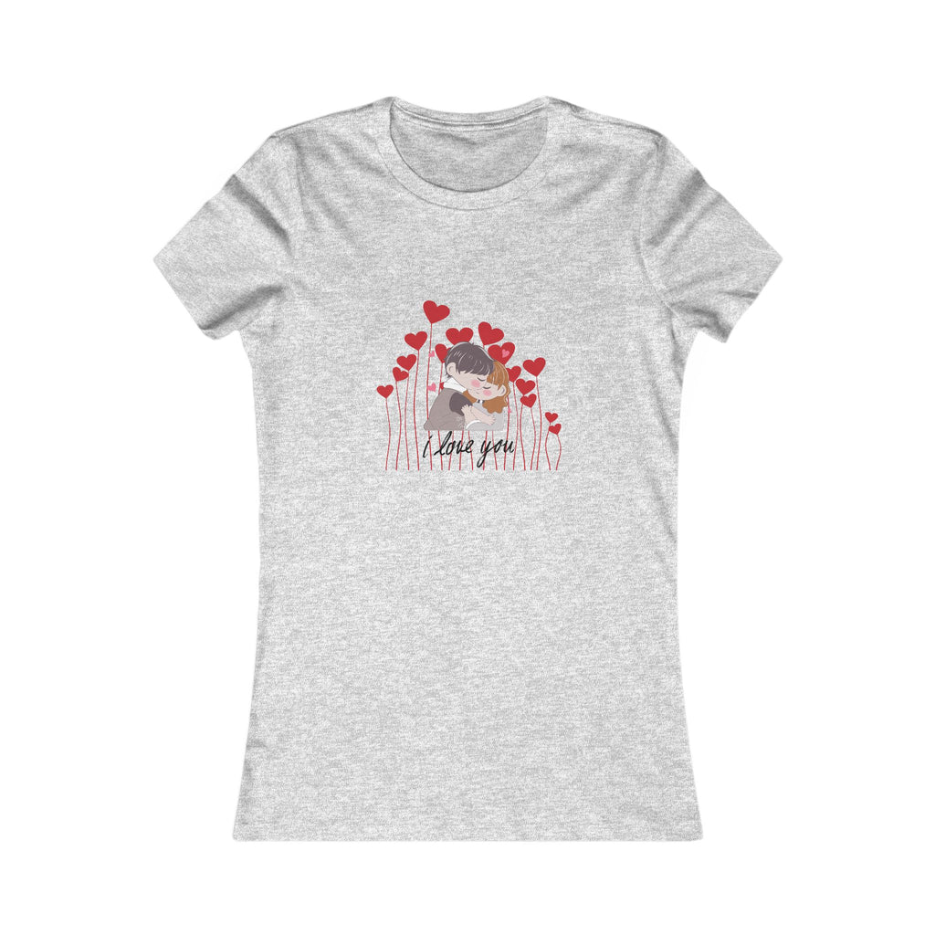 Women's Tee — 'Love You' Floral Heart Graphic