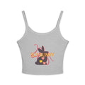 Sly Bunny Crop Tank Top – Cute Heart Bunny Graphic Spaghetti Strap
