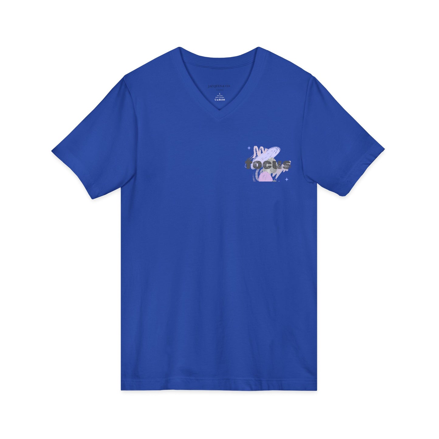 Keep It Simple V-Neck Tee — Minimalist Motivational Graphic T-Shirt