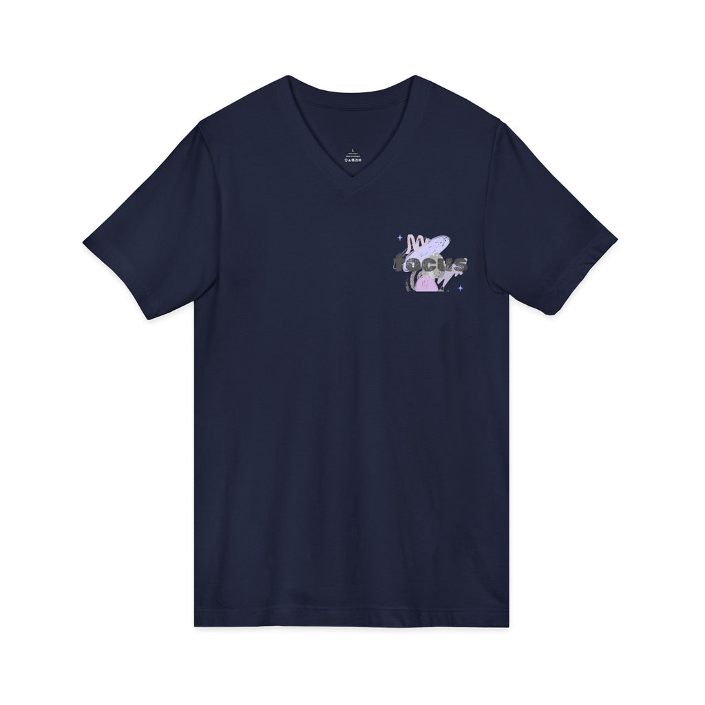 Keep It Simple V-Neck Tee — Minimalist Motivational Graphic T-Shirt
