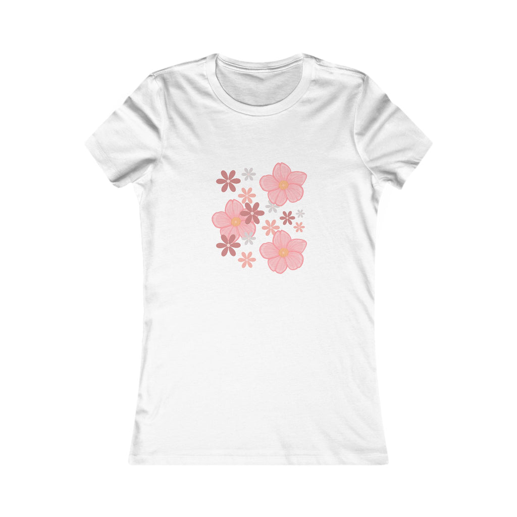 Floral Cluster Tee — Pink Blossoms Women's Graphic T-Shirt