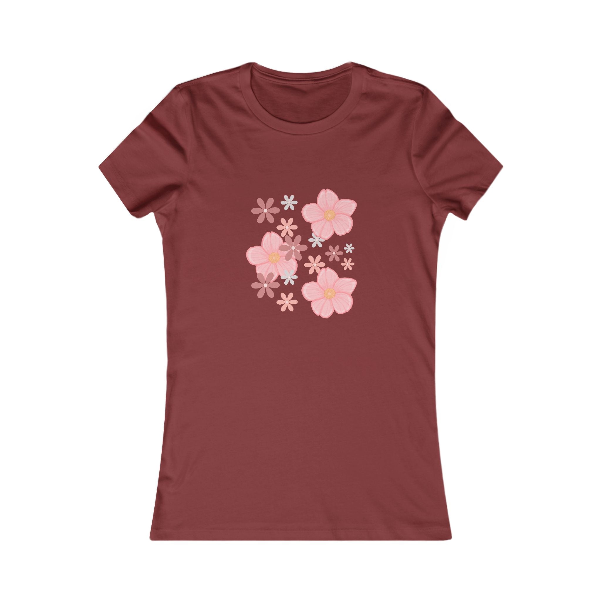 Floral Cluster Tee — Pink Blossoms Women's Graphic T-Shirt