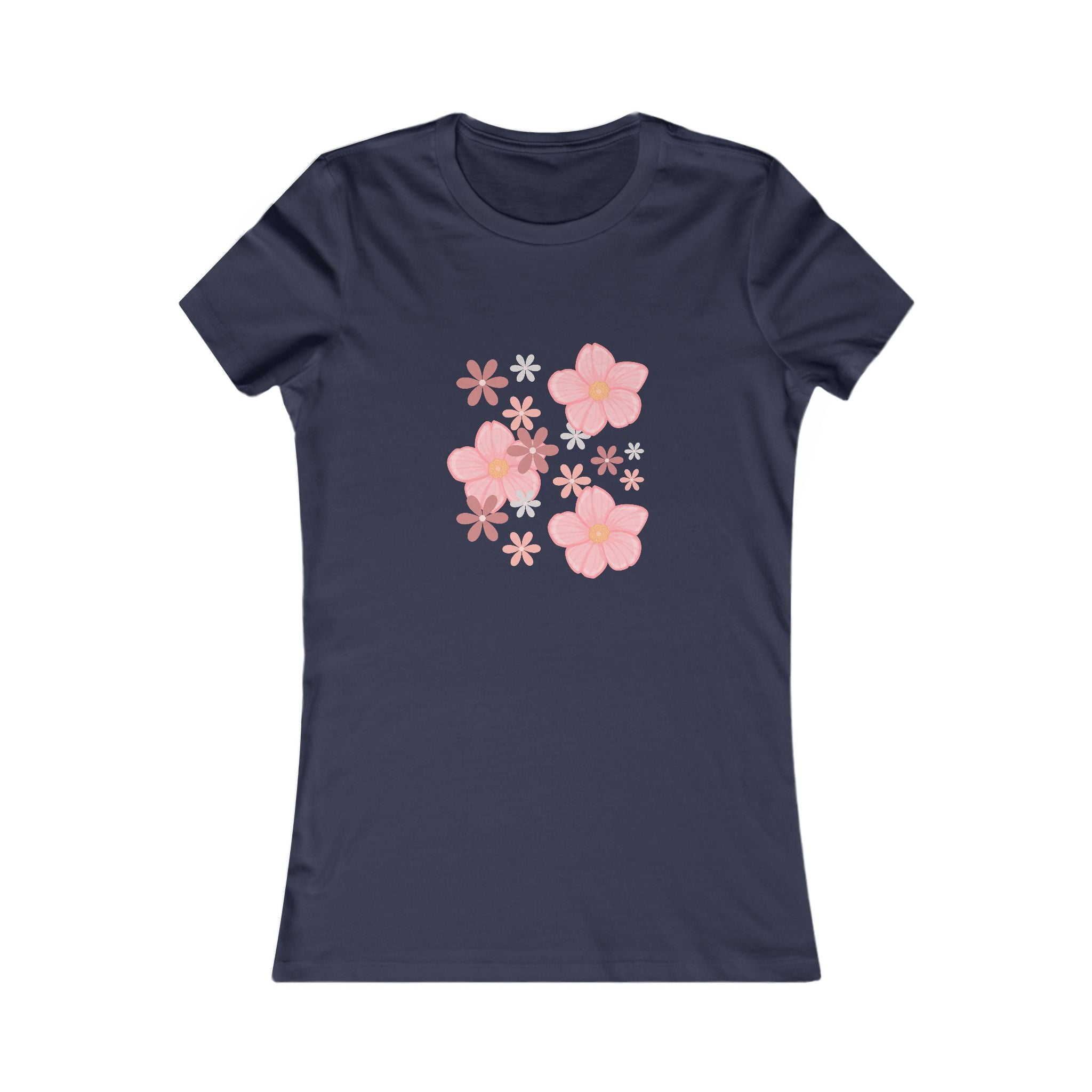 Floral Cluster Tee — Pink Blossoms Women's Graphic T-Shirt