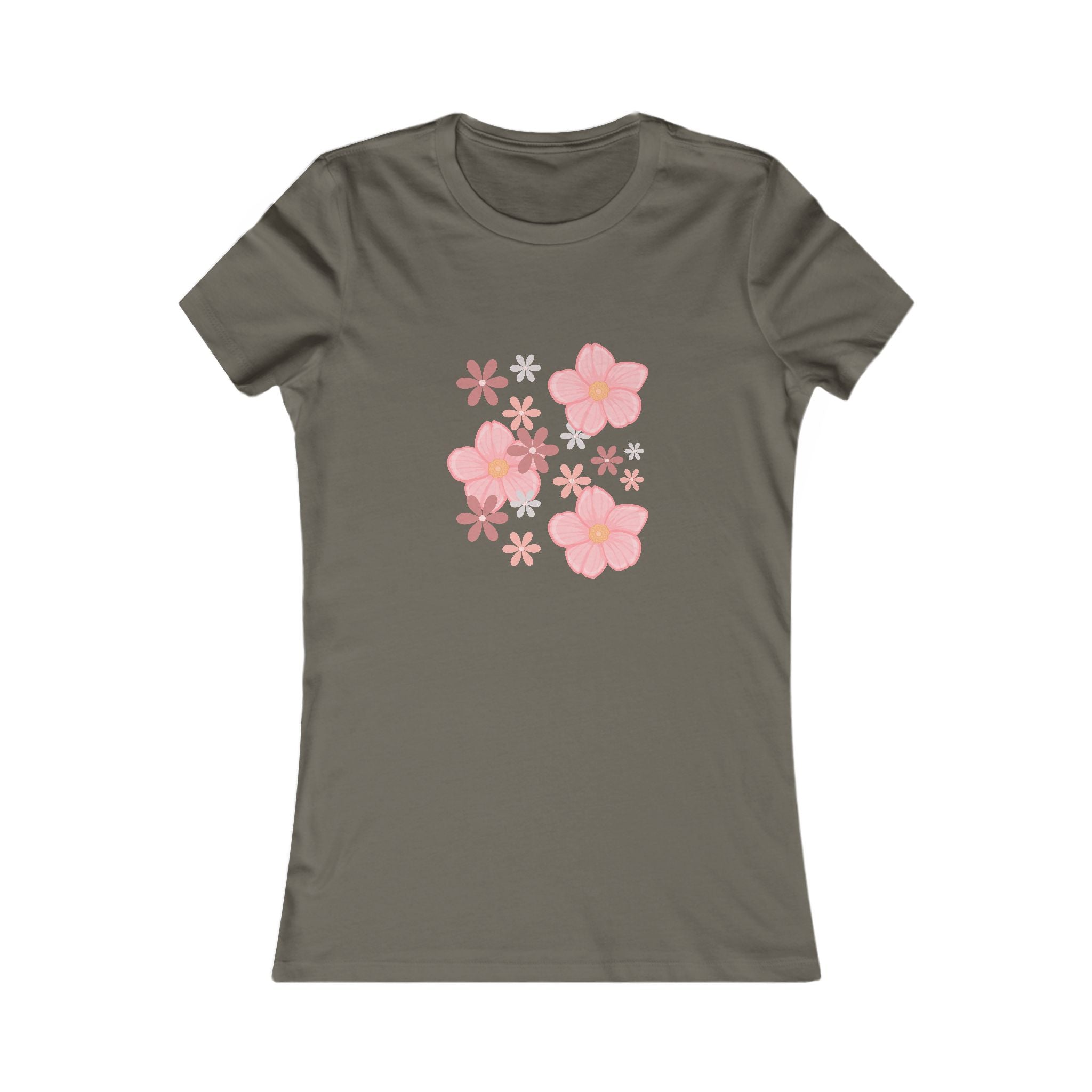 Floral Cluster Tee — Pink Blossoms Women's Graphic T-Shirt