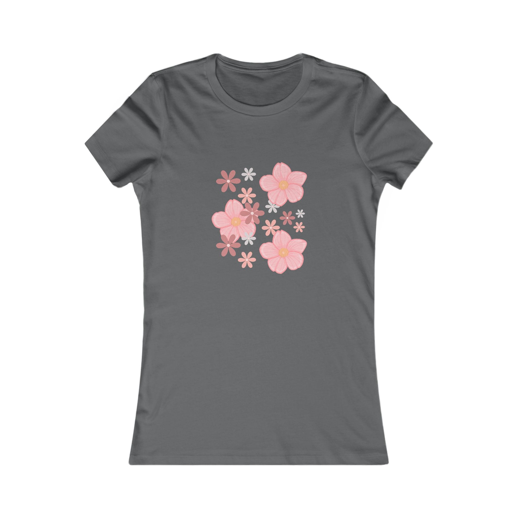 Floral Cluster Tee — Pink Blossoms Women's Graphic T-Shirt