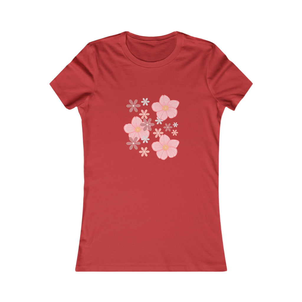 Floral Cluster Tee — Pink Blossoms Women's Graphic T-Shirt
