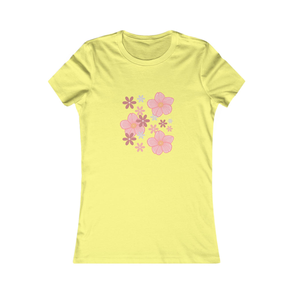 Floral Cluster Tee — Pink Blossoms Women's Graphic T-Shirt