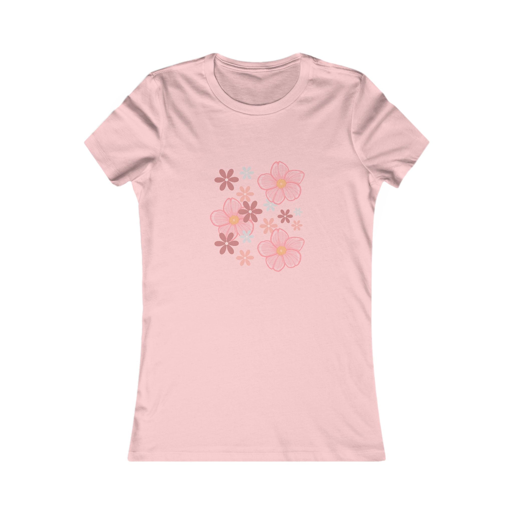 Floral Cluster Tee — Pink Blossoms Women's Graphic T-Shirt