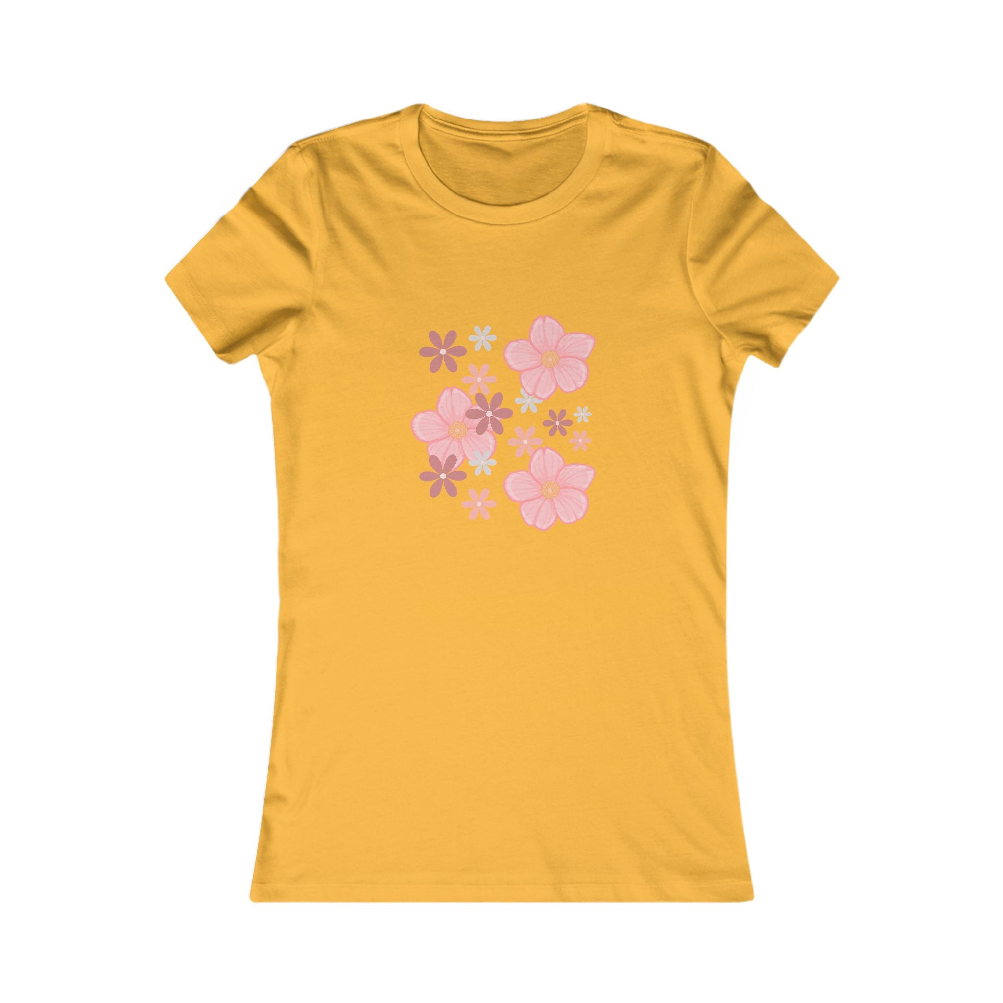 Floral Cluster Tee — Pink Blossoms Women's Graphic T-Shirt