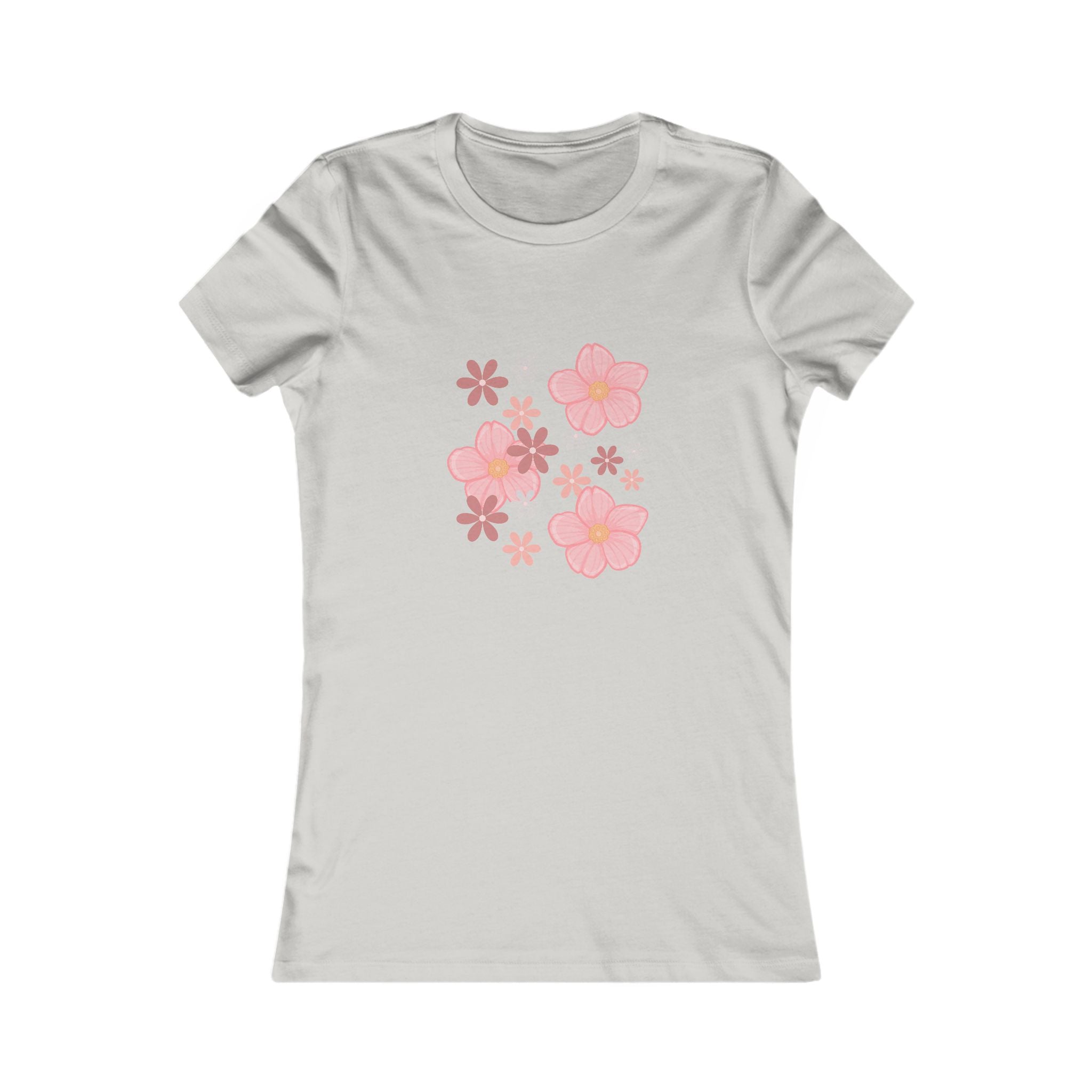 Floral Cluster Tee — Pink Blossoms Women's Graphic T-Shirt