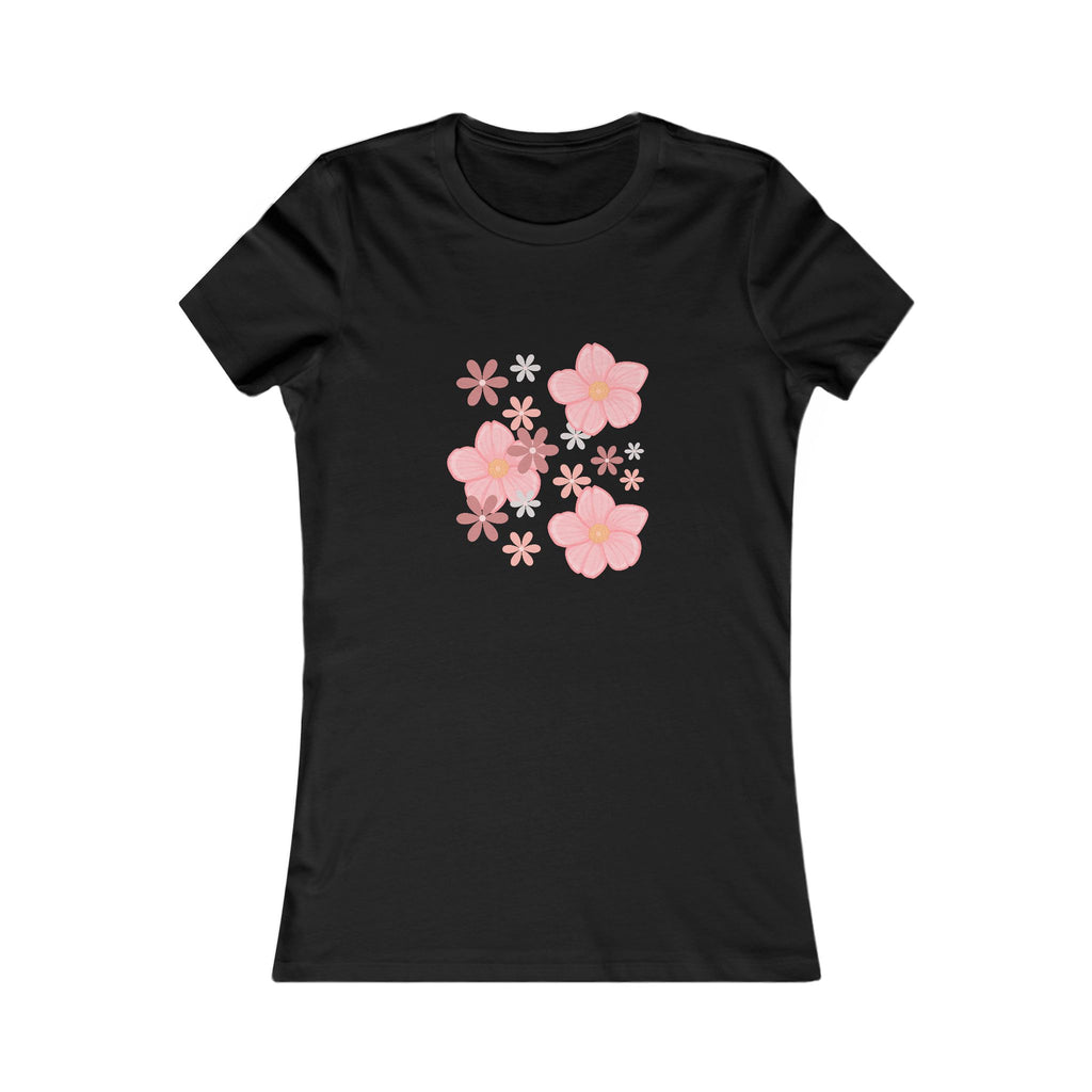 Floral Cluster Tee — Pink Blossoms Women's Graphic T-Shirt