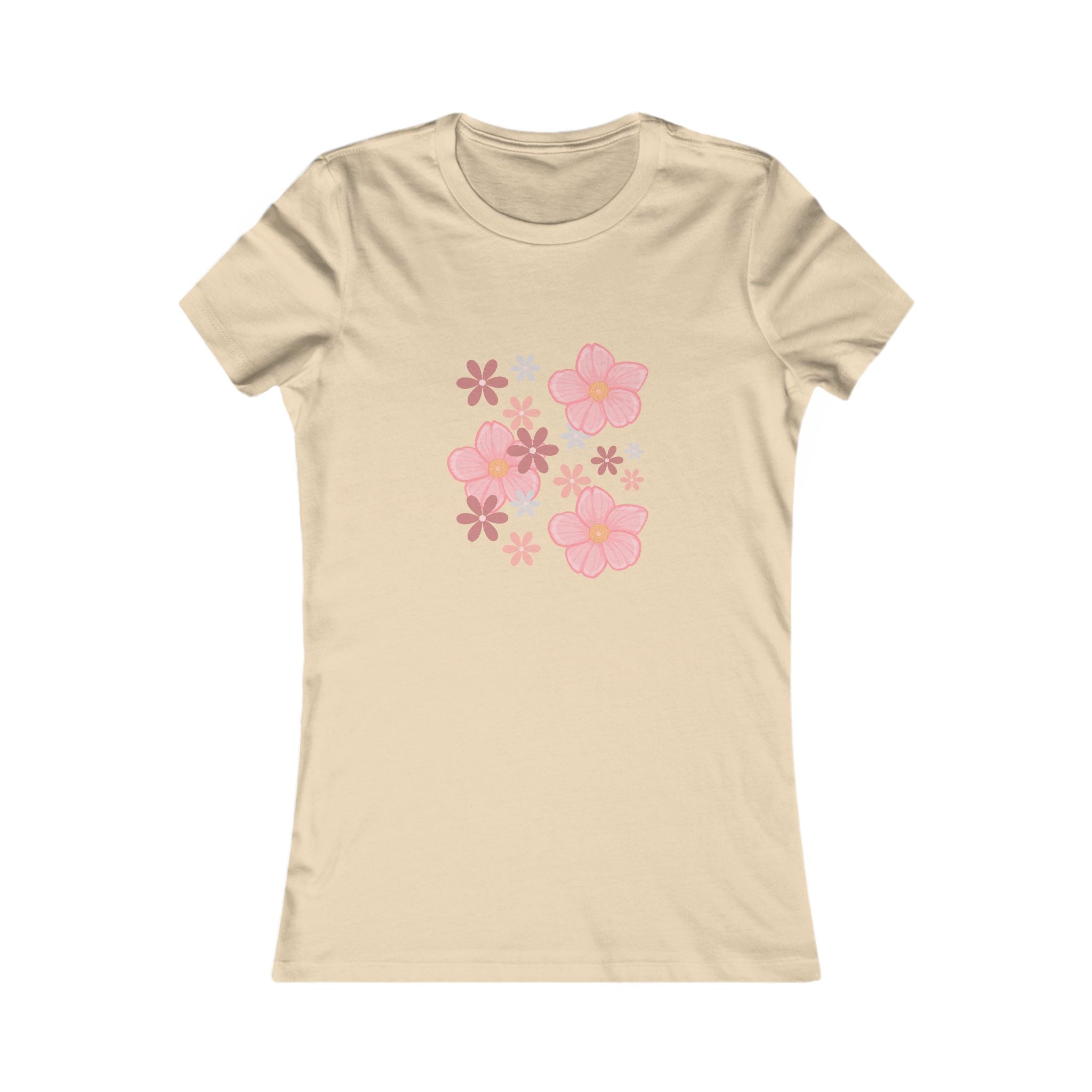 Floral Cluster Tee — Pink Blossoms Women's Graphic T-Shirt