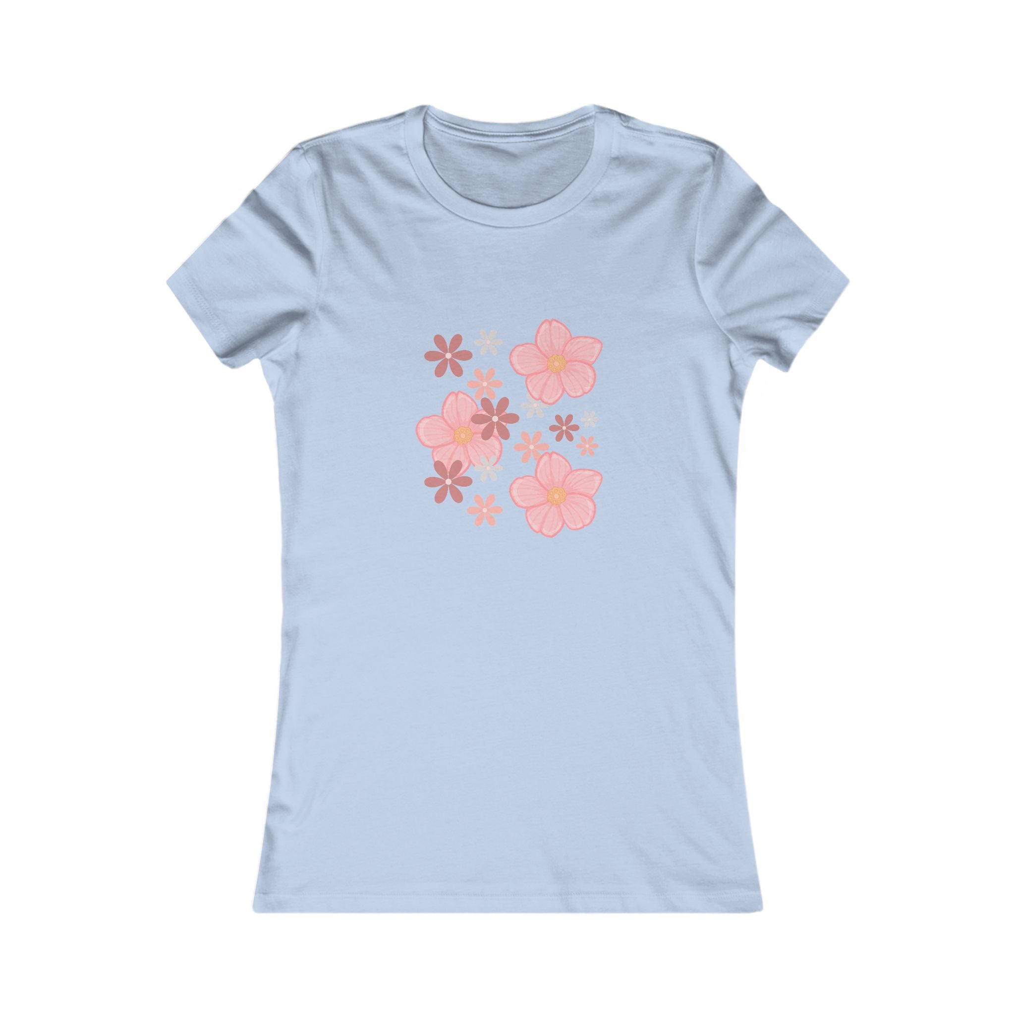 Floral Cluster Tee — Pink Blossoms Women's Graphic T-Shirt