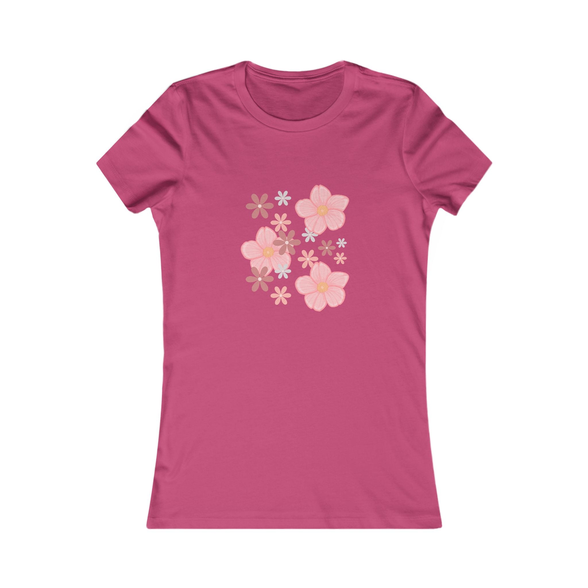 Floral Cluster Tee — Pink Blossoms Women's Graphic T-Shirt